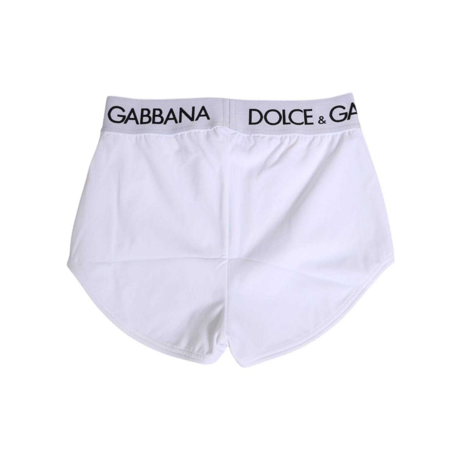 Dolce & Gabbana White Nylon Logo Waistband Shorts Underwear