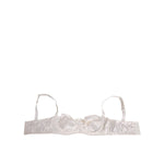 Dolce & Gabbana White Silk Satin Balconnet Lingerie Bra Underwear, made in Italy with luxurious silk and elastane for comfort and support.