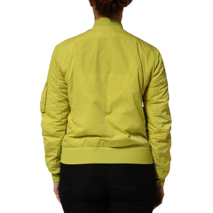 Dolce & Gabbana Yellow Polyamide Zipper Bomber Women’s Jacket