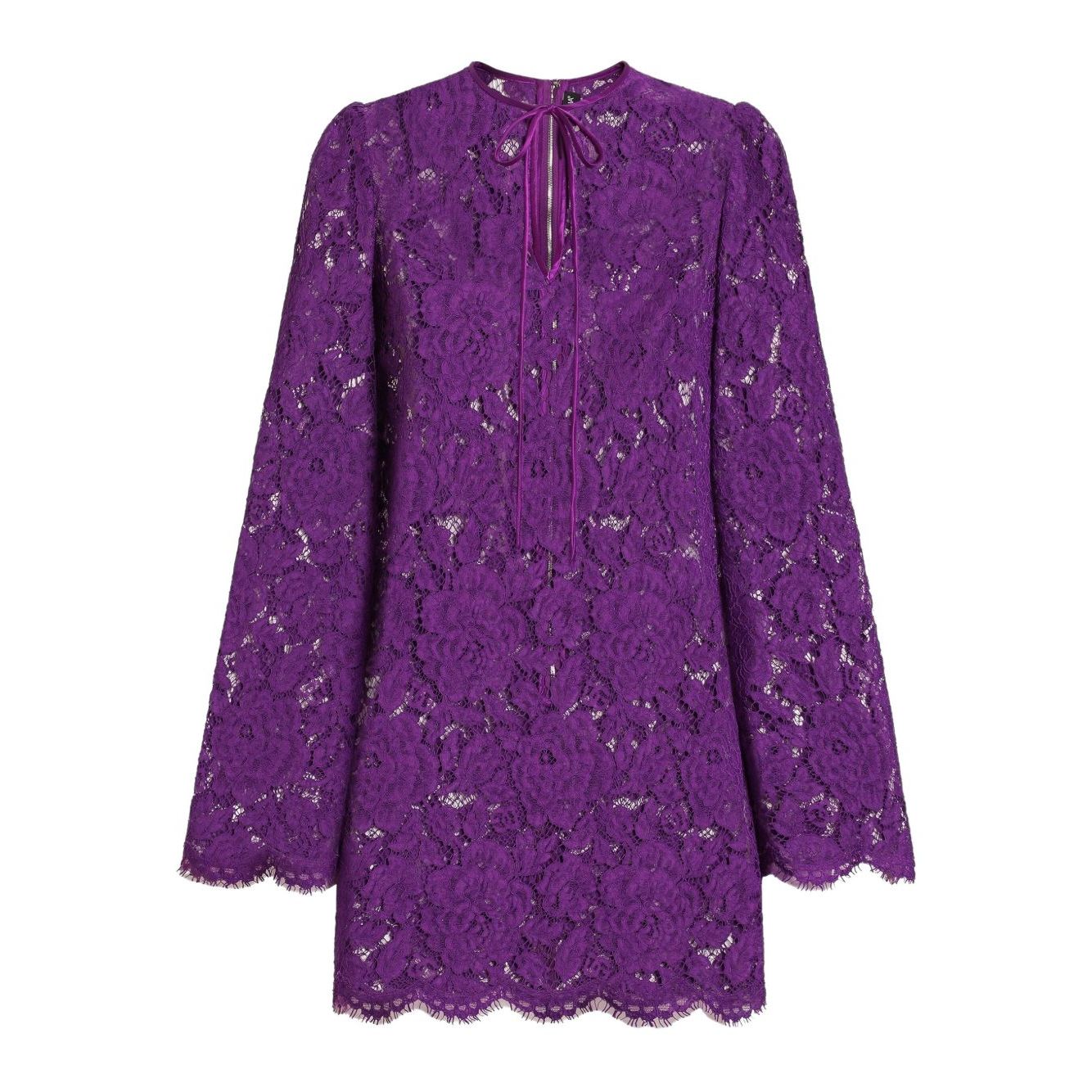 Dolce & Gabbana bell sleeves Lace mini dress
