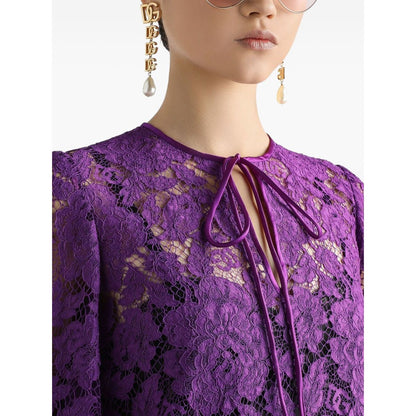 Dolce & Gabbana bell sleeves Lace mini dress