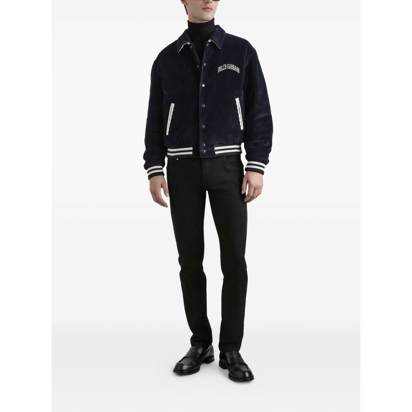 Dolce & Gabbana five pockets logo plaque Denim cotton jeans