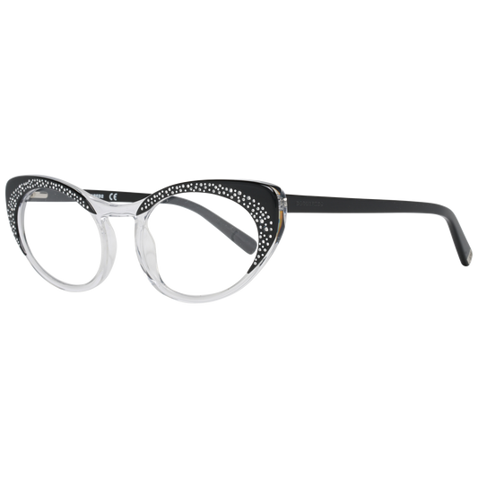 Dsquared² Chic Black Full-Rim Designer Eyewear for Women, sleek black finish, durable plastic frame, stylish eyeglasses with case