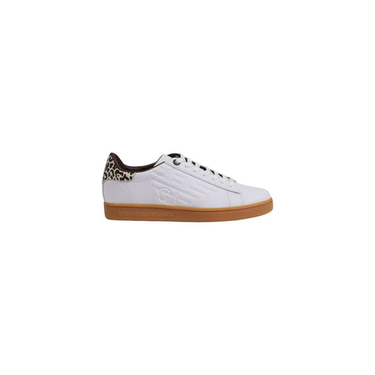EA7 Emporio Armani Beige Leather Low Top Sneakers EA7 Emporio Armani
