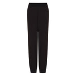 EMPORIO ARMANI CAPSULE Trousers Black with elastic waistband, ribbed ankles, and side pockets, cotton sweatpants.