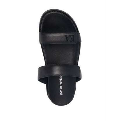 EMPORIO ARMANI EXCLUSIVE Emporio Armani double-strap leather sandals