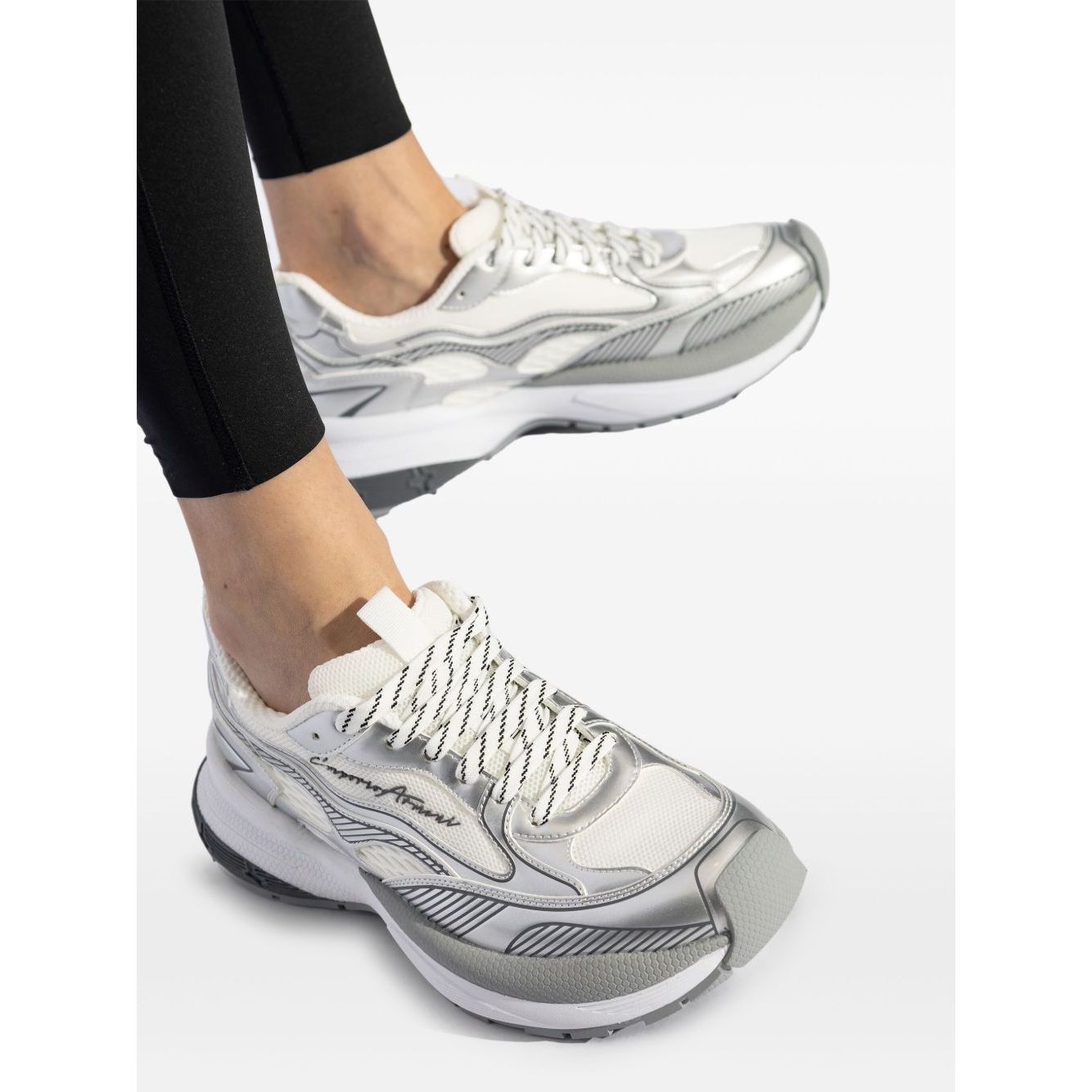 EMPORIO ARMANI EXCLUSIVE Emporio Armani logo-embossed sneakers Sneakers