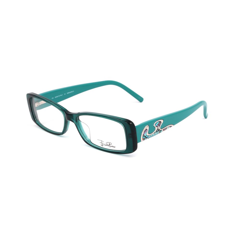 Emilio Pucci Black Plastic Frames for women with 50/15/135 mm measurements, stylish design, and durable plastic material.