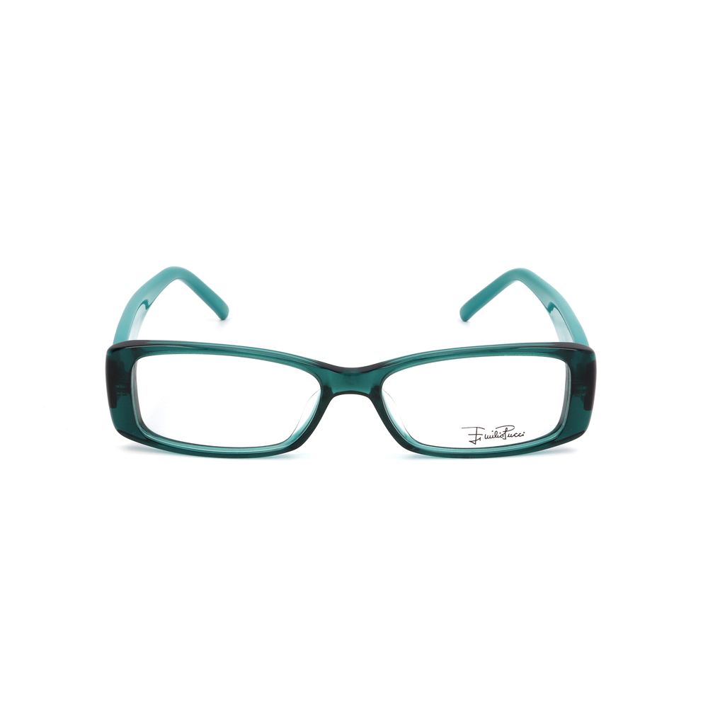 Emilio Pucci Black Plastic Frames with green accents, EP264842550, designed for women, 50/15/135 mm dimensions.