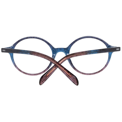 Emilio Pucci Multicolor Plastic Glasses (Frames) for women, full-rim multicolored design, size 50-20-140, branded case included.