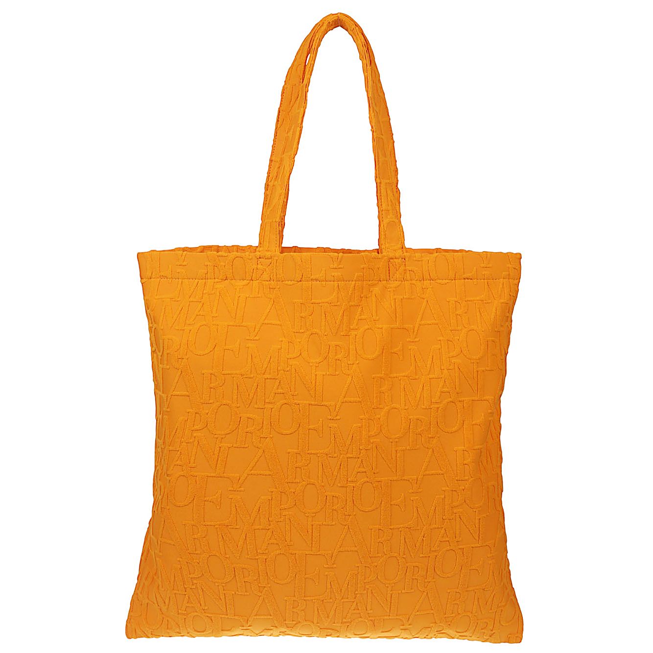 Emporio Armani Beachwear shopper in bold 3D ASV logo fabric Shopper