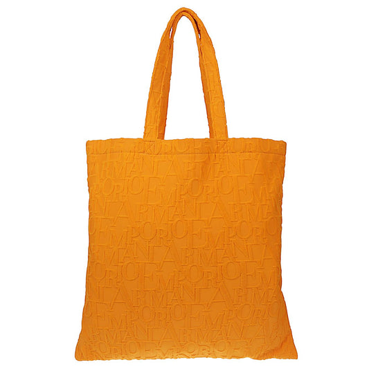Emporio Armani Beachwear shopper in bold 3D ASV logo fabric Shopper