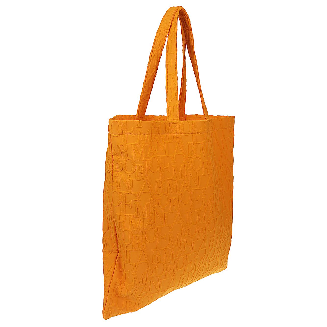 Emporio Armani Beachwear shopper in bold 3D ASV logo fabric Shopper