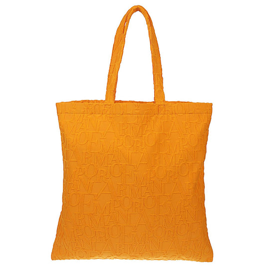 Emporio Armani Beachwear shopper in bold 3D ASV logo fabric Shopper