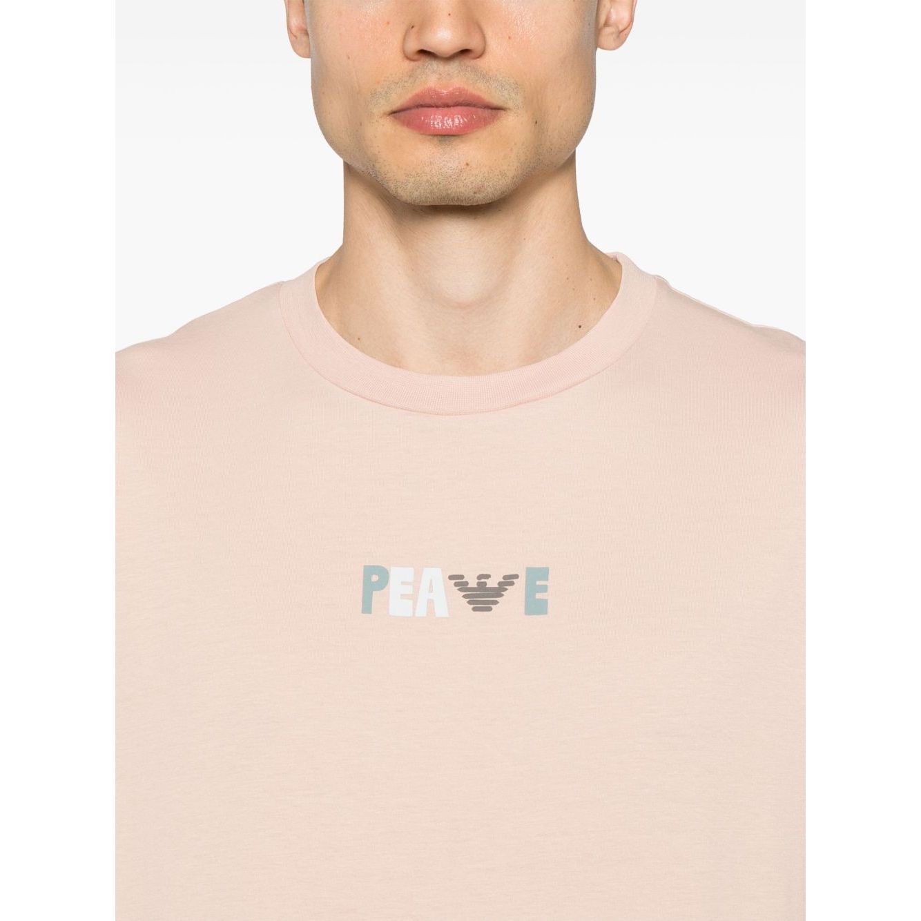Emporio Armani T-shirts and Polos Beige Topwear