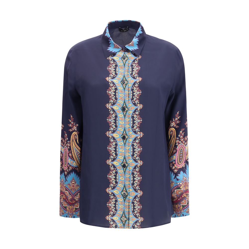 Etro Multicolor Silk Pattern Shirt 1728,72470364320,Clothing,Etro,IT42 | L,IT44 | L,Multicolor,New with tags,Pattern - Shirts - Clothing,Shirts - Clothing,Women