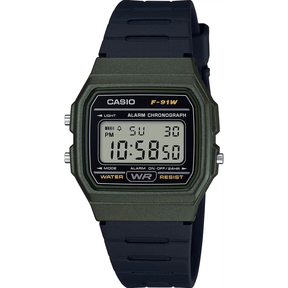 CASIO VINTAGE Mod. F-91 BIO RESIN STRAP - FOREST GREEN-0
