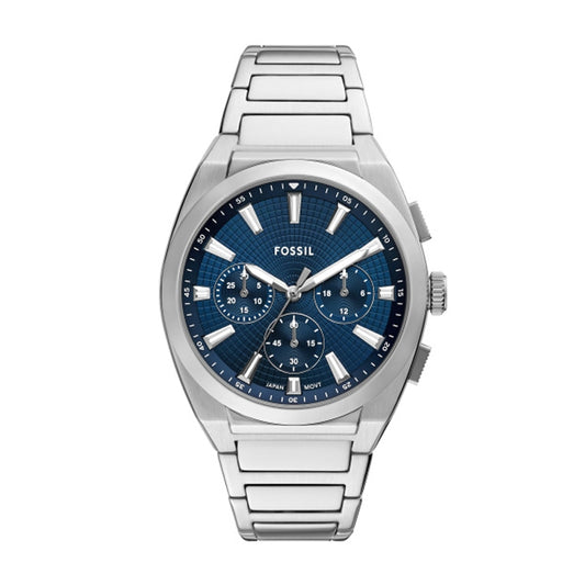 FOSSIL Mod. EVERETT men's wristwatch with 44mm case and official packaging.