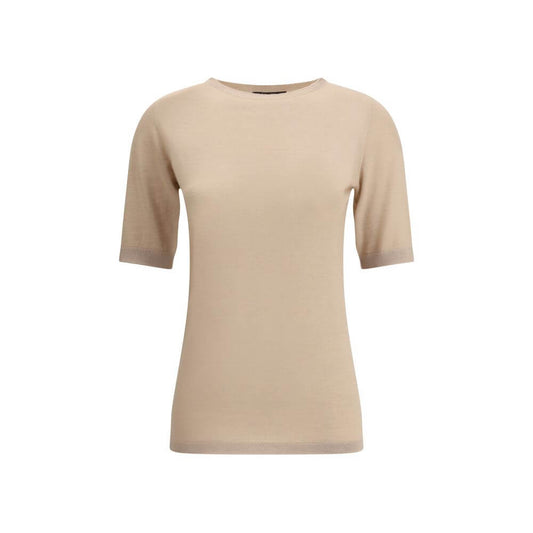 Fabiana Filippi Beige Cashmere T-Shirt