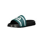 Fila Green Polyethylene Mens Sandal with logo on front strap, featuring eye-catching green color and durable design for style-conscious men.