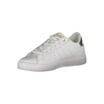 Fila Lace-Up Luxe Sneakers with Golden Accents, featuring contrast details and signature logo for style and comfort.