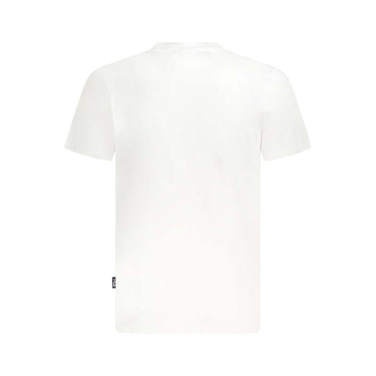 Fila White Cotton Unisex T-Shirt with iconic logo and classic crew neck, back view