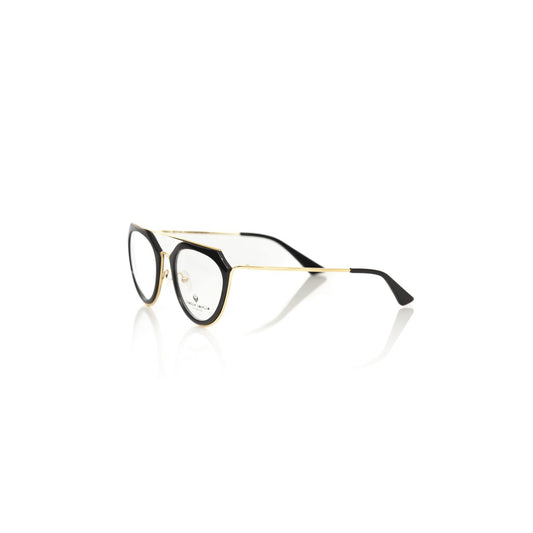 Frankie Morello Aviator-Style Chic Eyeglasses with Gold Accents showcasing elegant design and Italian craftsmanship.
