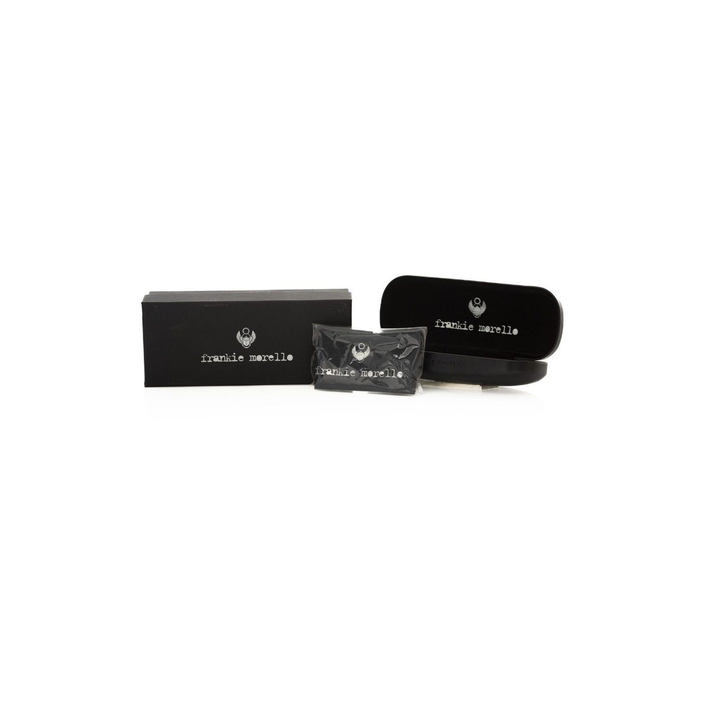 Frankie Morello Multicolor Acetate Women Frame packaging with black case and branded box