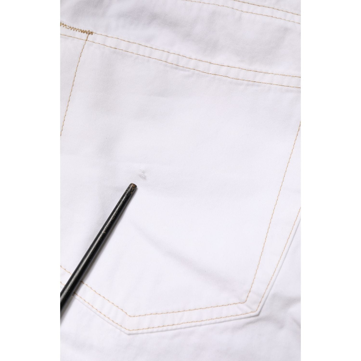 Fred Perry White Cotton Mid Waist Straight Men Denim Jeans
