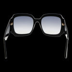 GCDS MOD. GD0015 5701B unisex sunglasses with black frame, stylish square lenses, and modern design, back view image.