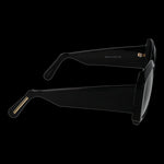 GCDS MOD. GD0015 5701B unisex sunglasses side view, black frame, luxury eyewear