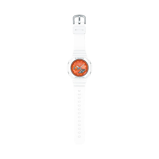 CASIO G-SHOCK Mod. OAK COMPACT - PRECIOUS HEART SERIE unisex wristwatch with orange dial and resin strap, 20 ATM water resistance