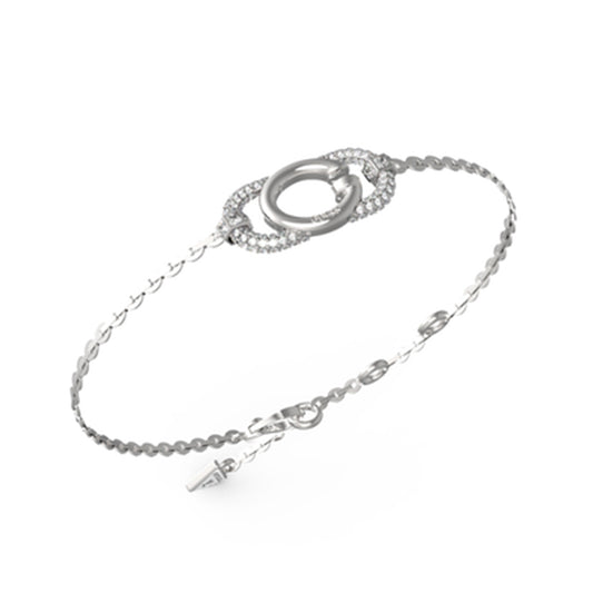 GUESS JEWELS JEWELRY Mod. JUBB04510JWRHS elegant silver bracelet with crystal detailing