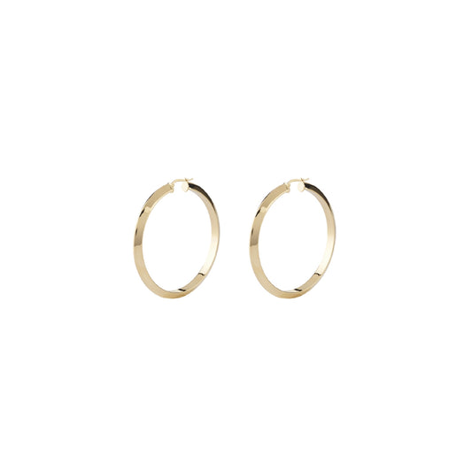 GUESS JEWELS JEWELRY Mod. JUBE04193JWYGT-U gold hoop earrings on white background