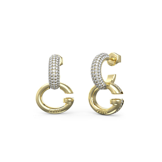 GUESS JEWELS JEWELRY Mod. JUBE04521JWYGT-U gold earrings with crystal embellishments