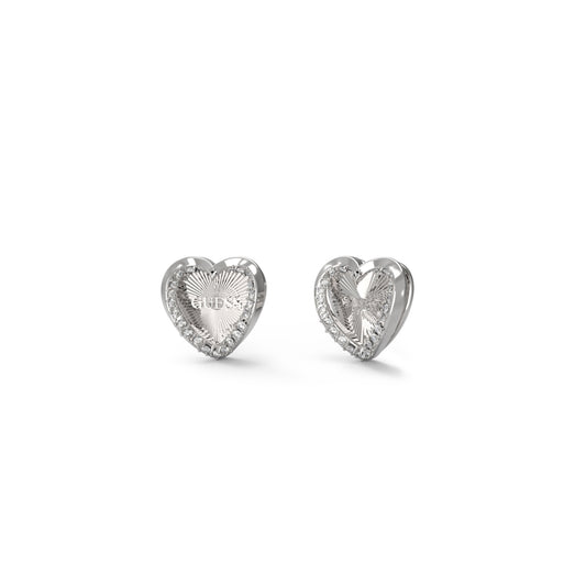 Elegant heart-shaped earrings - GUESS JEWELS JEWELRY Mod. JUBE04609JWRHT-U, perfect for adding timeless style to any outfit.