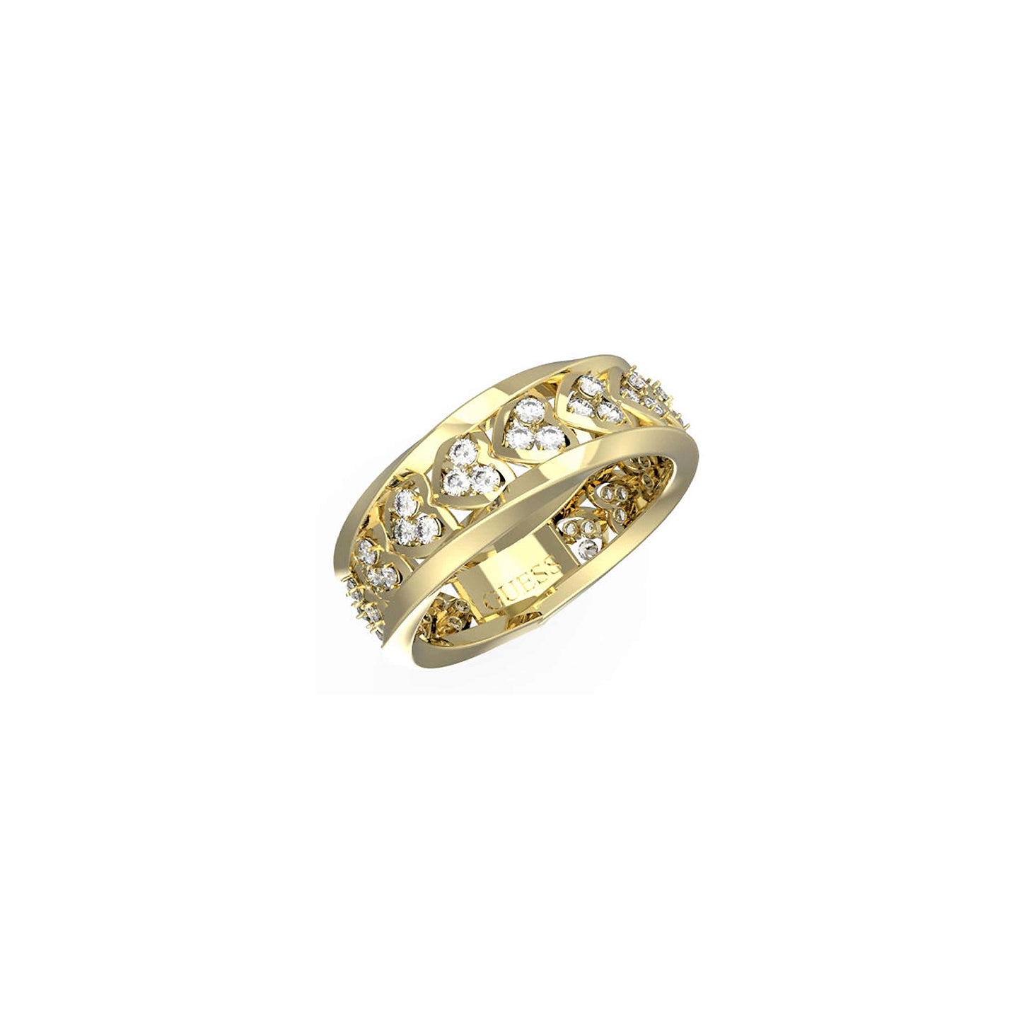 GUESS JEWELS JEWELRY Mod. JUBR04605JWYG54 gold and diamond ring