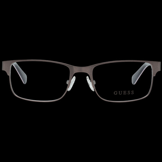 GUESS MOD. GU9180 49009 stylish rectangular eyeglasses with a sleek metal frame and clear lenses.