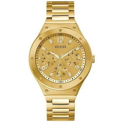 GUESS Mod. GW0454G2 men's quartz watch in gold with silver 925° material and 44 mm case, featuring 24-hour functions and 5 ATM water resistance