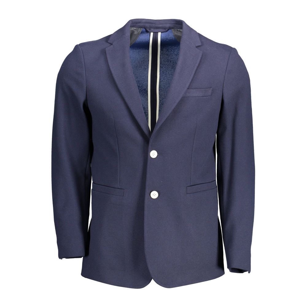 Gant Blu Polyester Men's Jacket 1728,67403481248,Blazers - Suits & Blazers - Clothing,Blue,Clothing,Gant,IT50 | L,IT54 | XXL,Men,New with tags,Suits & Blazers - Clothing
