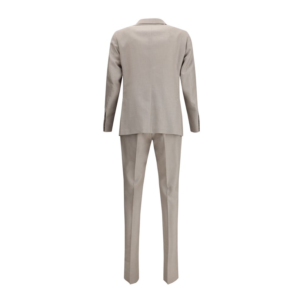 Gi Capri Beige Fleece Wool Two-Piece Suit