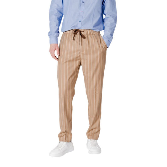 Gianni Lupo Beige Polyester Casual Pants Gianni Lupo