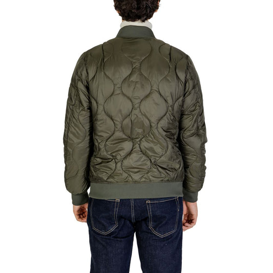 Gianni Lupo Green Polyamide Jackets & Coat for men, featuring fall/winter collection design with 100% polyamide composition.