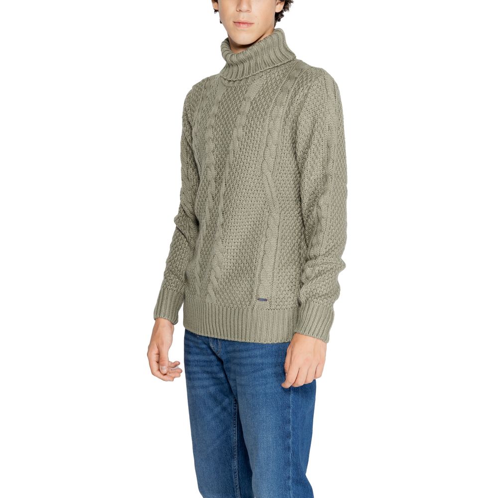 Gianni Lupo Green Polyester Sweater for men - Fall/Winter knitwear in 100% polyester.
