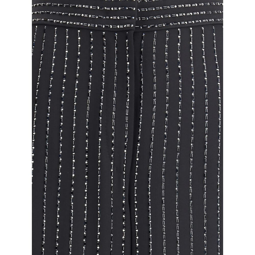 Giorgio Armani Black Silk Casual Pants