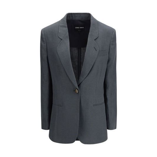 Giorgio Armani Gray Linen Jacket