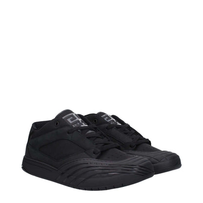 Givenchy Black Fabric Low Top Sneakers with logos, round toe, lace up closure, rubber sole, style casual, MPN BH009KH1QA001