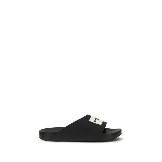 Givenchy Black Rubber Slippers 1728,72470364320,Black,EU39/US6,EU40/US7,EU41/US8,EU42/US9,EU43/US10,Givenchy,Men,New with tags,Sandals - Shoes,Shoes,Slippers - Sandals - Shoes