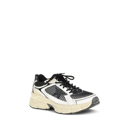 Golden Goose Multicolor Polyester Athletic Sneakers with taupe leather and mesh, beige TPU star, rose gold heel, and Lightstar insole.