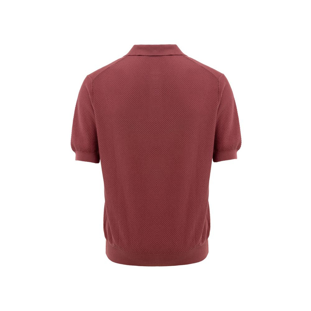 Gran Sasso Red Cotton Polo Shirt